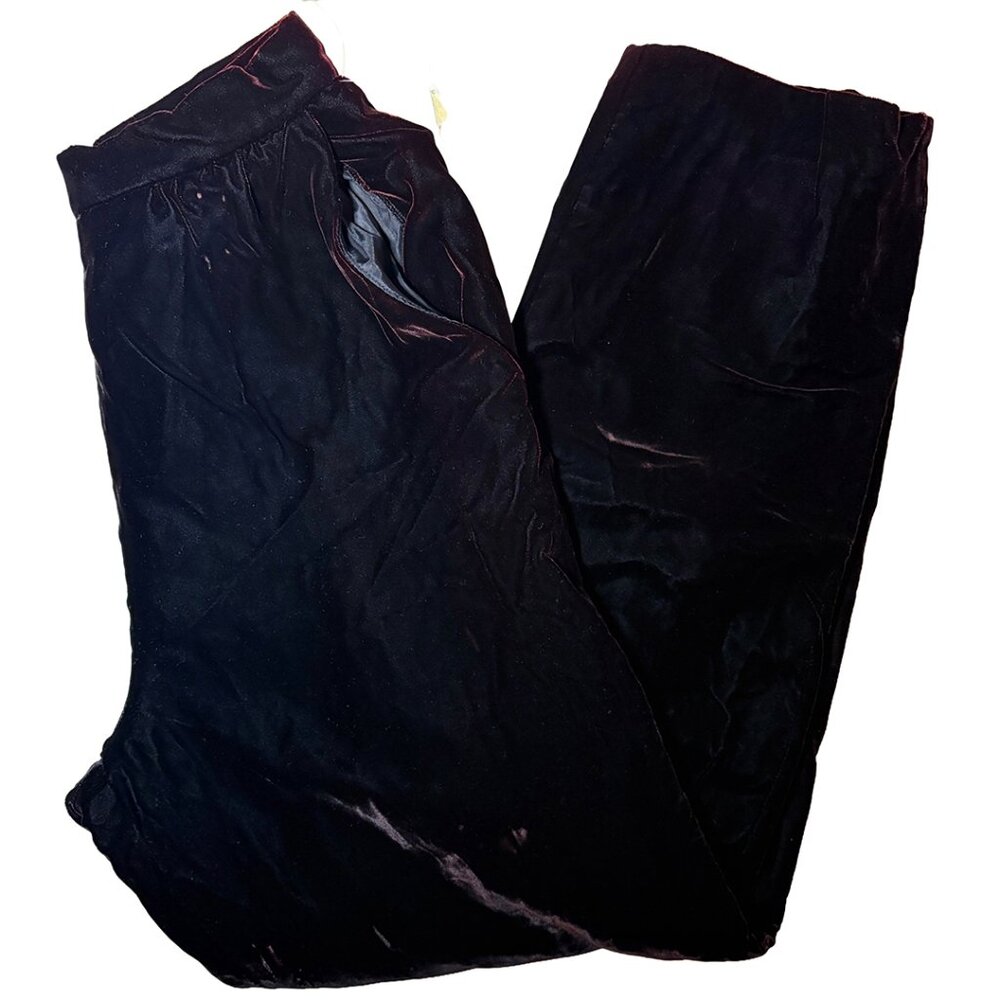 Vintage Lloyd Williams Burgundy Velvet Pants | Made in USA | Size 10
